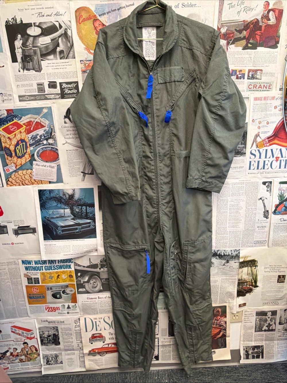 Vintage Authentic 1987 CWU-27/P Nomex US Military Flight Suit